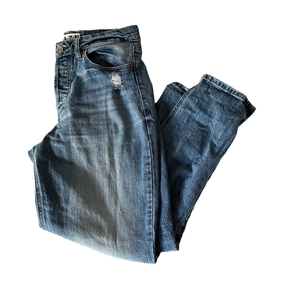 Daze Tough Love High Rise Distressed Blue Jeans Organic Cotton Women’s size 28